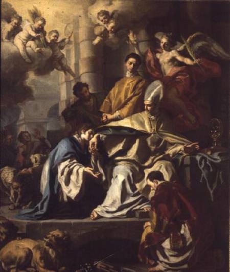 St. Januarius visited in prison by Proculus and Sosius from Francesco Solimena