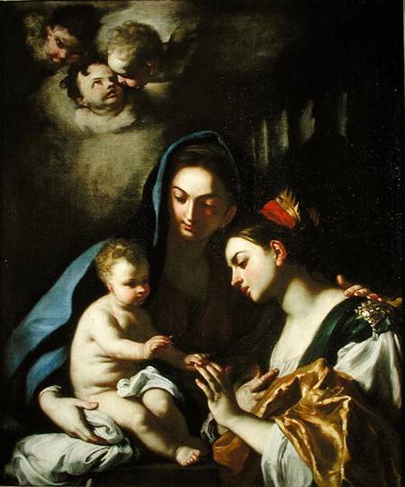 The Mystic Marriage of St. Catherine from Francesco Solimena
