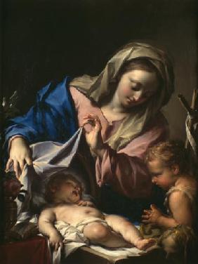 Maria mit dem Kinde und dem kleinen Johannes