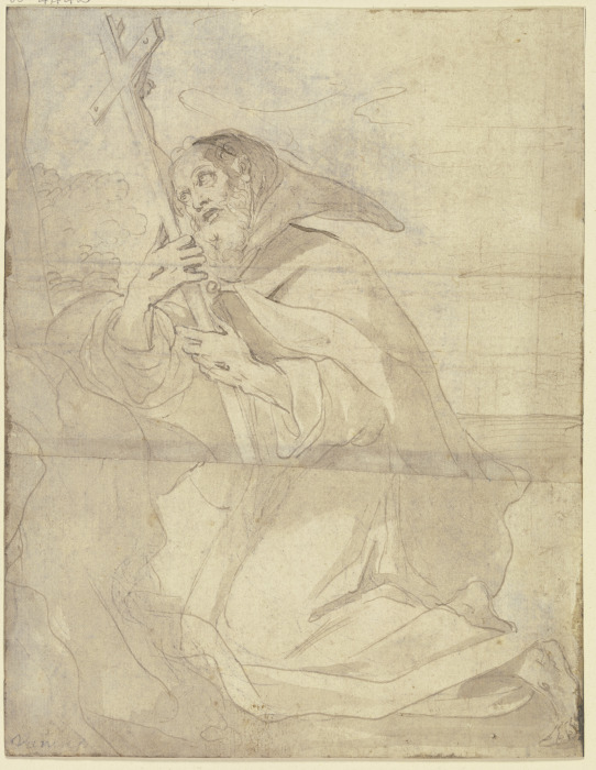 Kniender Heiliger Franziskus, das Kruzifix anbetend from Francesco Vanni