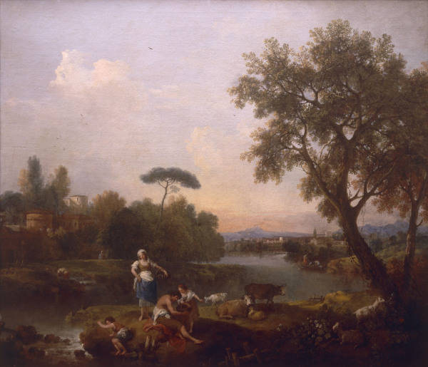 F.Zuccarelli / Landscape with Anglers from Francesco Zuccarelli