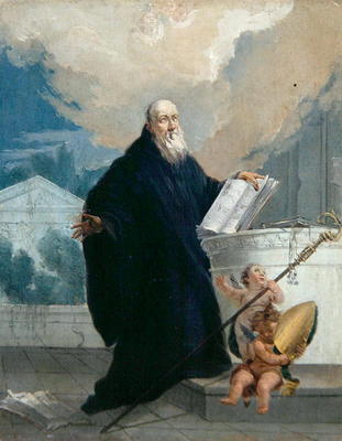 St. Benedict (oil on canvas) from Francesco Zugno