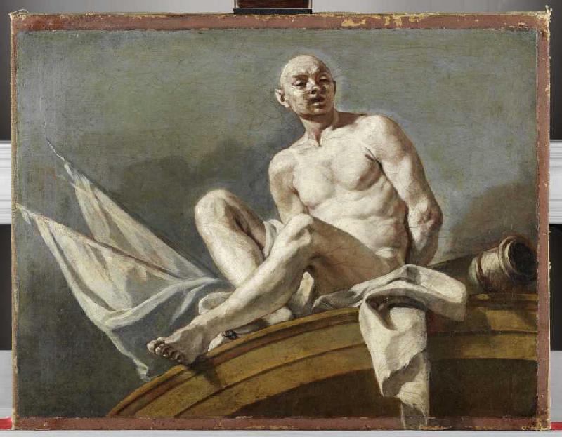 Supraporte mit einem gefesselten Sklaven. from Francesco (L'Abate Ciccio) Solimena