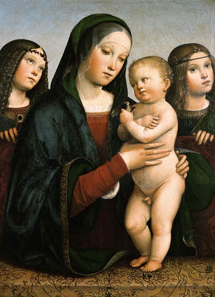Maria with the child and two angels from Francia, (eigentl. Francesco Raibolini)