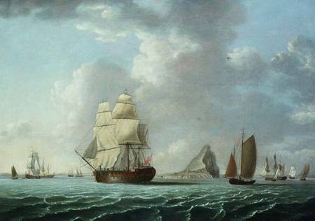 British Man-o'-War off Gibraltar from Francis Holman