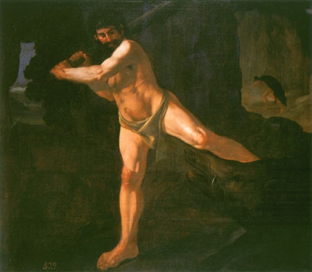 Hercules fights with the erymanthischen boar from Francisco de Zurbarán (y Salazar)