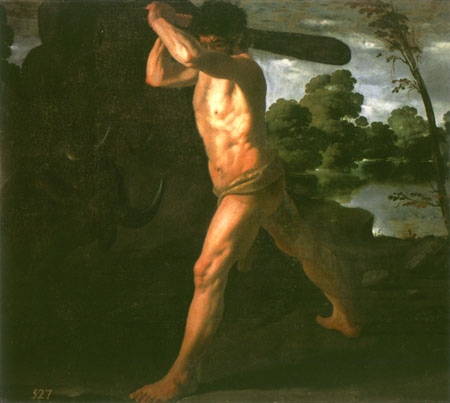 Hercules and the Cretan bull from Francisco de Zurbarán (y Salazar)
