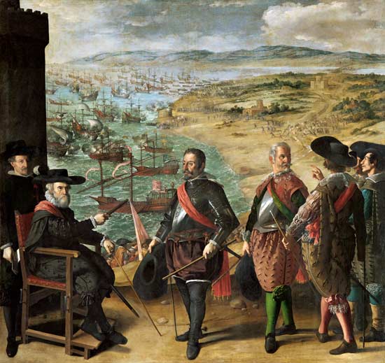 The Defence of Cadiz against the English from Francisco de Zurbarán (y Salazar)