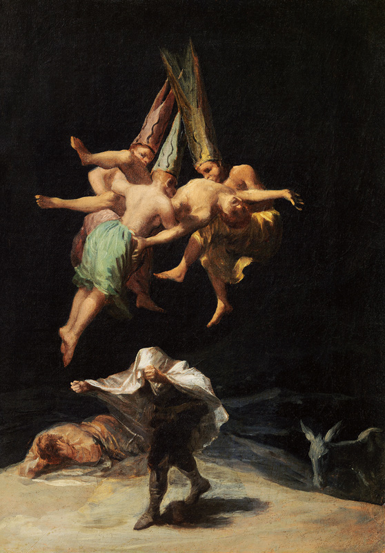 Flight of witches from Francisco José de Goya