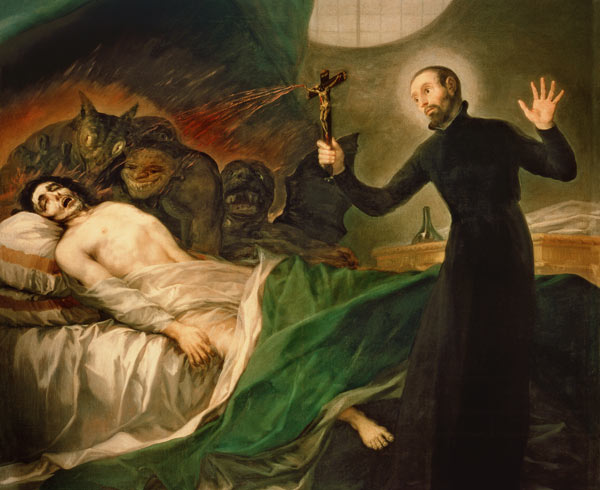 St. Francis Borgia (1510-72) Helping a Dying Impenitent from Francisco José de Goya