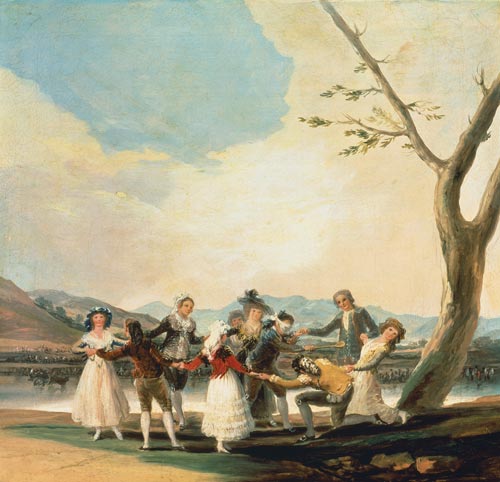 The blind-man's-buff game from Francisco José de Goya