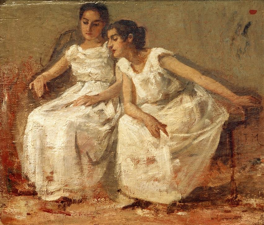 Zwei sitzende Mädchen from Francisco Miralles