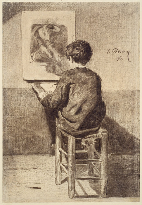 Boy Sketching from François Bonvin
