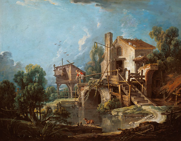 Landscape with Mill from François Boucher