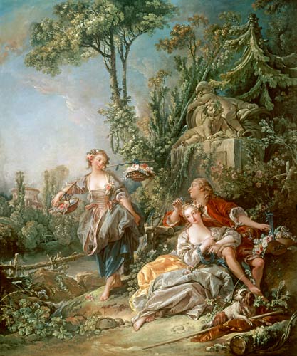 Lovers in a Park from François Boucher