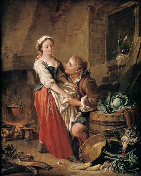 The Beautiful Kitchen Maid from François Boucher