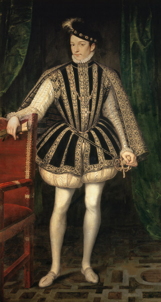 Portrait of King Charles IX of France (1550-1574) from François Clouet