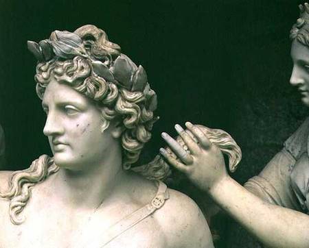 Apollo Tended by the Nymphs, detail showing the head of Apollo, intended for the Grotto of Thetis ex from Francois Girardon