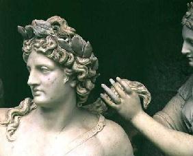 Apollo Tended by the Nymphs, detail showing the head of Apollo, intended for the Grotto of Thetis ex