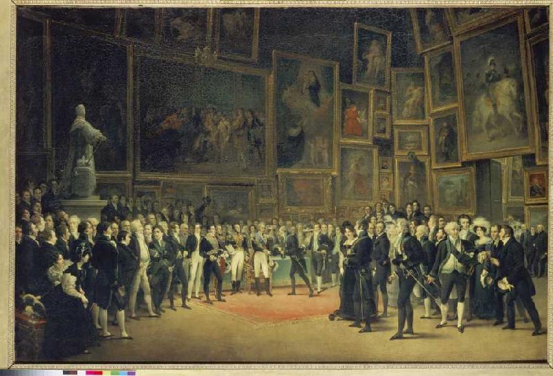 The Karl X. at the presentation of prizes to the artists salon of 1824 on 1-15-1825 from François-Joseph Heim