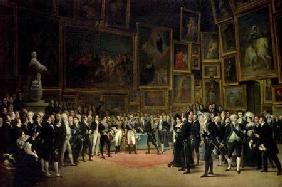 Charles X presenting awards to the artists at the end of the exhibition of 1824