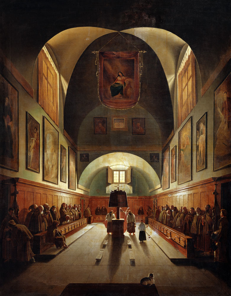 Interior of the Church of Capuchines in Rome from François Marius Granet