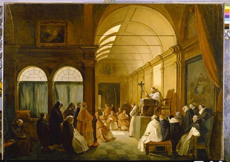 Meeting of the Kapitulare of a cloister. from François Marius Granet