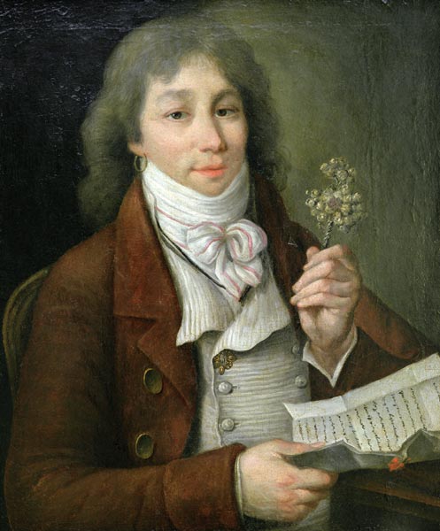Portrait of Fabre d'Eglantine (1750-94) with his golden eglantine from Francois Thomire