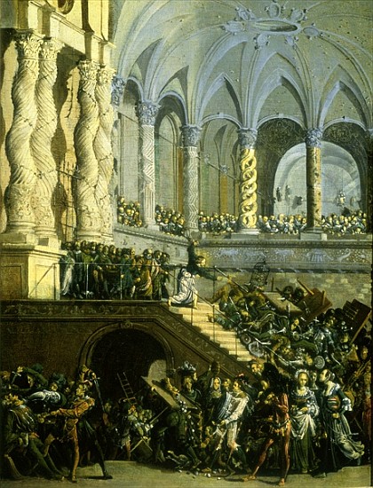 Christ Driving the Money Lenders from the Temple from Francois de (Monsu Desiderio) Nome