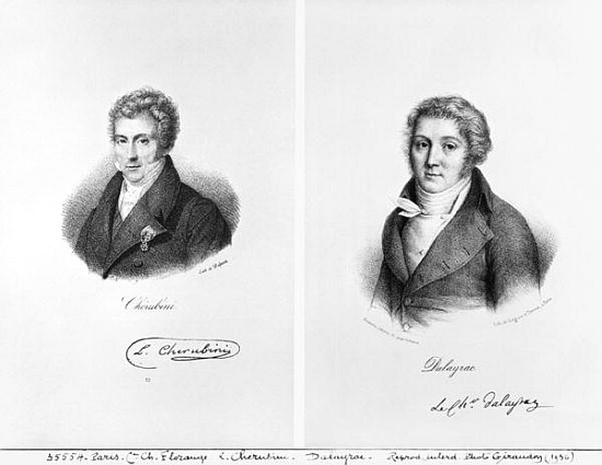 Luigi Cherubini (1760-1842) and Nicolas Marie Dalayrac (1753-1809) from Francois Seraphin Delpech
