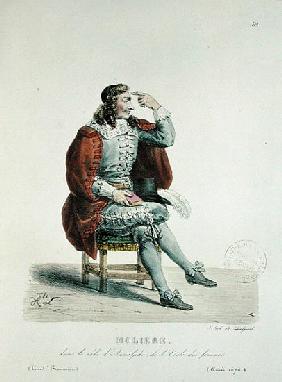 Portrait of Moliere (1622-73) in the role of Arnolfe from ''L''Ecole des Femmes'' at the Comedie Fra