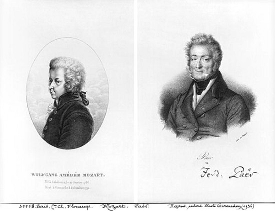 Wolfgang Amedeus Mozart (1756-91) and Ferdinando Paer (1771-1839) from Francois Seraphin Delpech