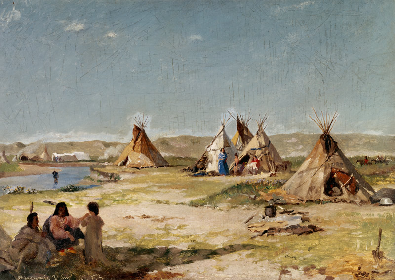 Camp of the Indians in Wyoming from Frank Buchser