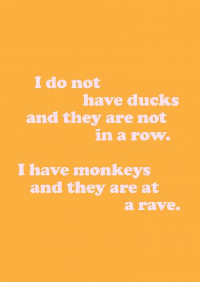 Monkeys At A Rave (Yellow)