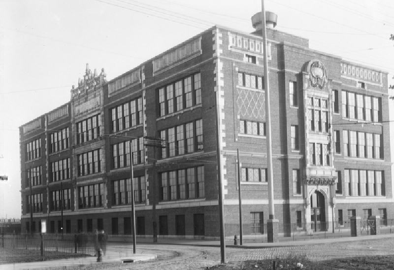 View of Anthony Wayne School, 1914 (b/w photo) from Franklin Davenport Edmunds