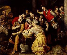 The adoration of the shepherds from Frans Floris de Vriendt