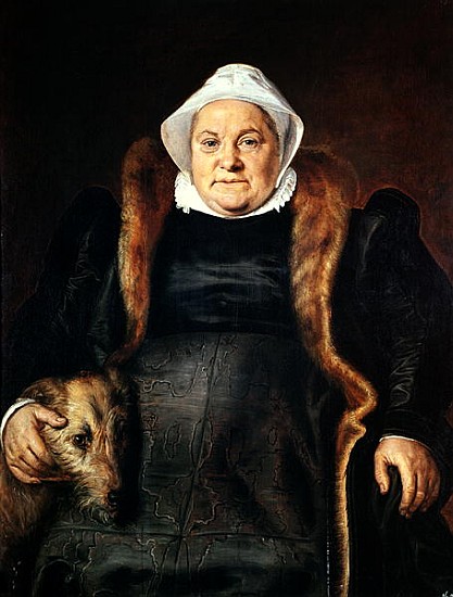 Portrait of an Elderly Woman or, The Falconer''s Wife from Frans Floris de Vriendt