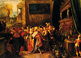 Croesus shows Solon his treasures from Frans Francken d. J.