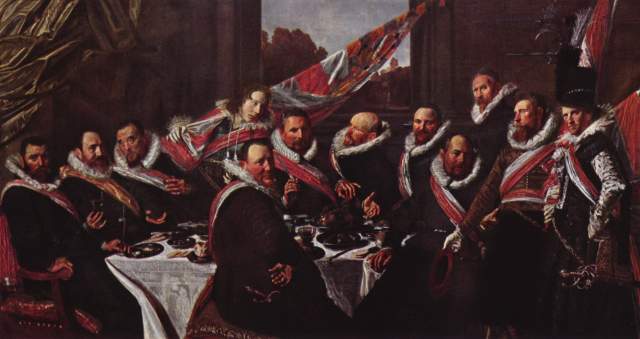 Banquet of the officers of the pieces Jorisdoelen from Frans Hals
