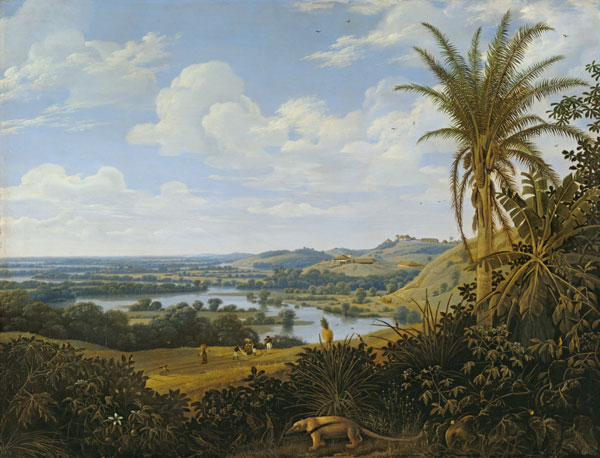 Brazilian landscape with anteater from Frans Post