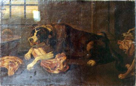 Dogs Gnawing Joints of Meat from Frans Snyders