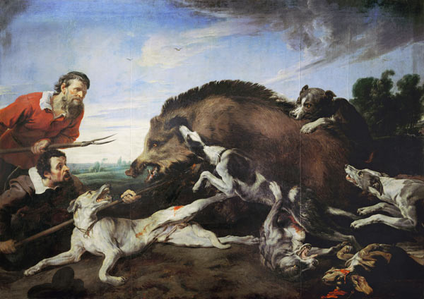 The Wild Boar Hunt from Frans Snyders