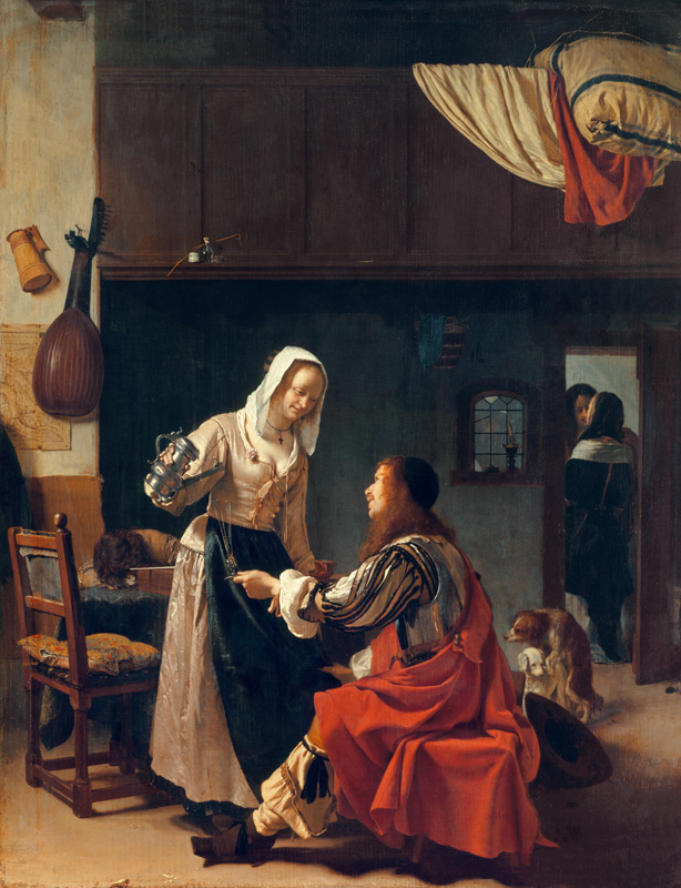 Love courting from Frans van Mieris d.Ä.