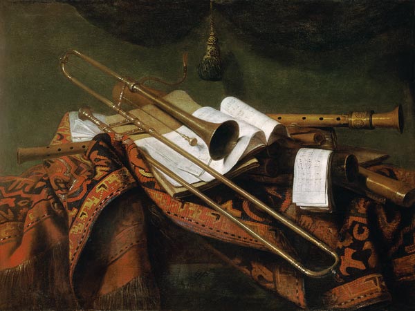 Quiet life with trumpet and flute from Franz Friedrich Franck