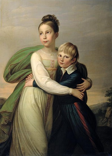 Prince Albrecht and Princess Louise, c.1817 from Franz Gerhard von Kugelgen