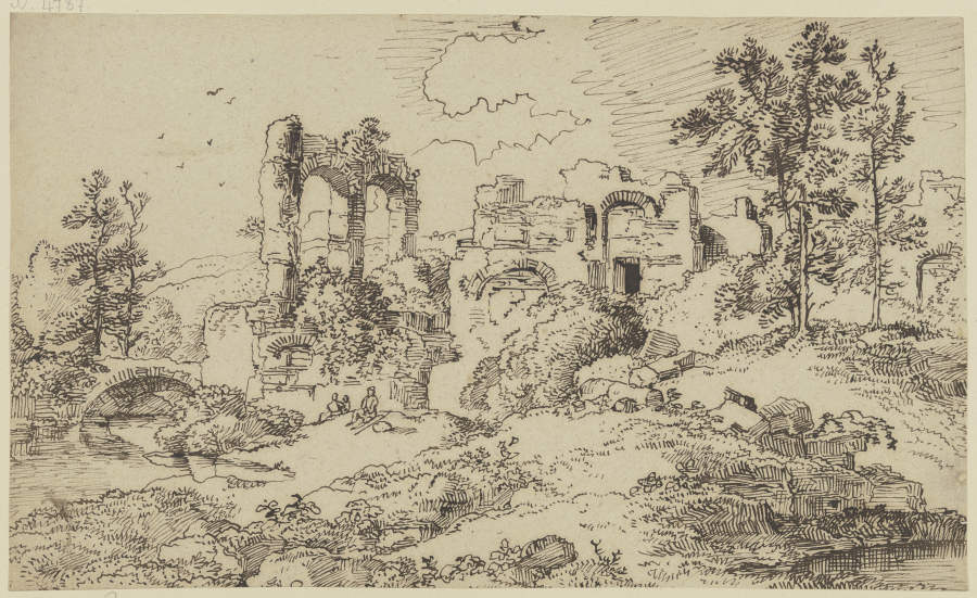 Antike Ruinen und Staffagefiguren from Franz Innocenz Josef Kobell