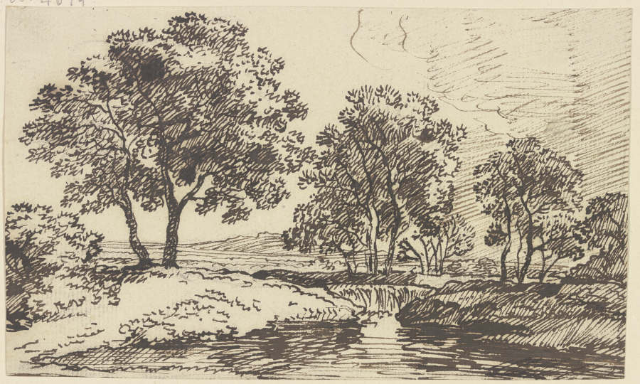 Trees at a stream from Franz Innocenz Josef Kobell