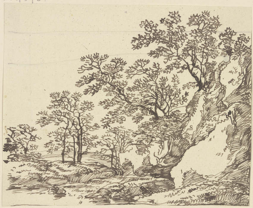 Trees and rocks from Franz Innocenz Josef Kobell