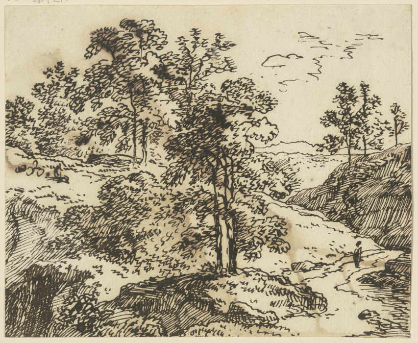 Baumreiche Landschaft mit Weg from Franz Innocenz Josef Kobell