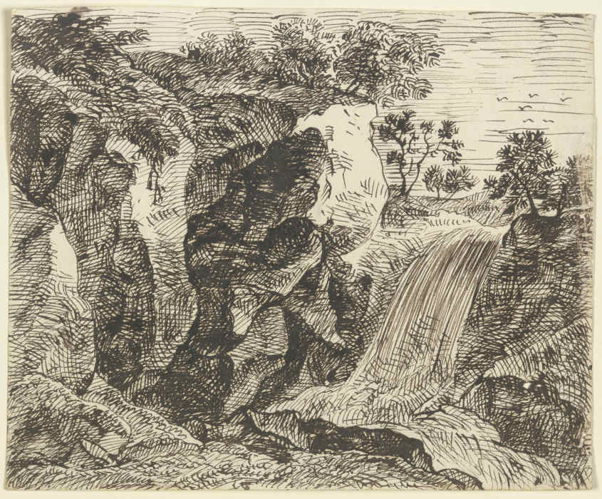 Gebirgslandschaft mit Wasserfall from Franz Innocenz Josef Kobell
